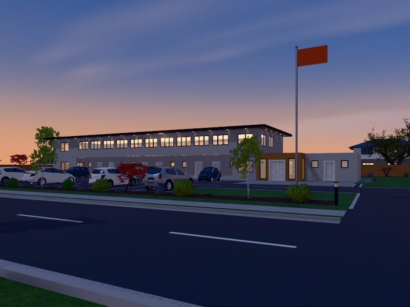 Large Zen Motel, exterior view