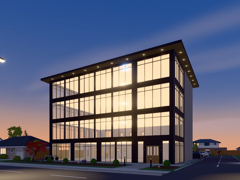 Large Zen Office, exterior view