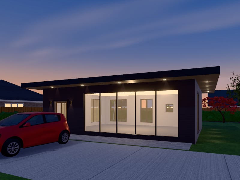 Compact Zen Salon, exterior view